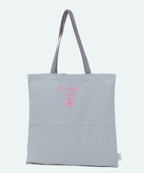 studio CLIP（スタディオクリップ）の「【Orneko BY CLIP】刺繍トートバッグ（エコバッグ/サブバッグ・レディース・グレー/ネイビー/ベージュ/ピンク/スモーク/レッド・FREE）」の9枚目の写真