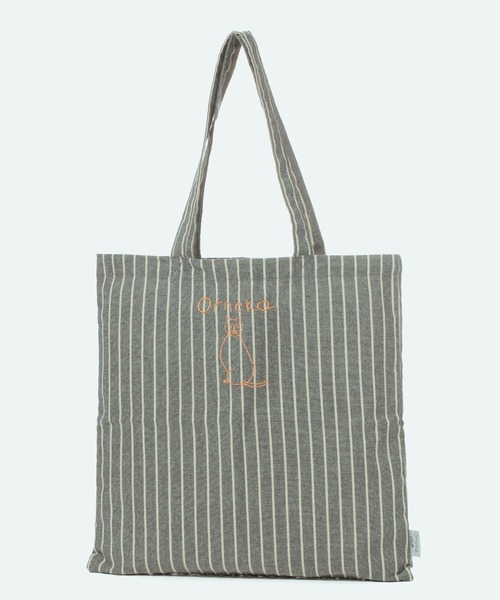 studio CLIP（スタディオクリップ）の「【Orneko BY CLIP】刺繍トートバッグ（エコバッグ/サブバッグ・レディース・グレー/ネイビー/ベージュ/ピンク/スモーク/レッド・FREE）」の10枚目の写真