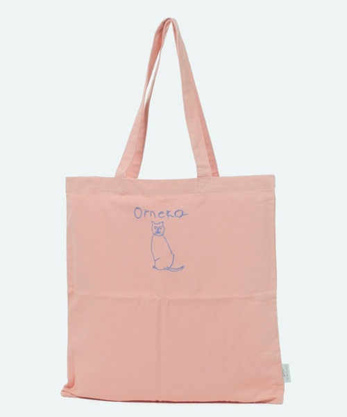 studio CLIP（スタディオクリップ）の「【Orneko BY CLIP】刺繍トートバッグ（エコバッグ/サブバッグ・レディース・グレー/ネイビー/ベージュ/ピンク/スモーク/レッド・FREE）」の11枚目の写真