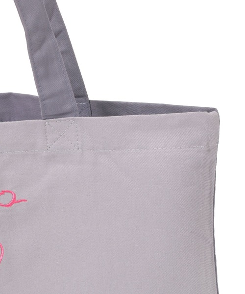 studio CLIP（スタディオクリップ）の「【Orneko BY CLIP】刺繍トートバッグ（エコバッグ/サブバッグ・レディース・グレー/ネイビー/ベージュ/ピンク/スモーク/レッド・FREE）」の18枚目の写真