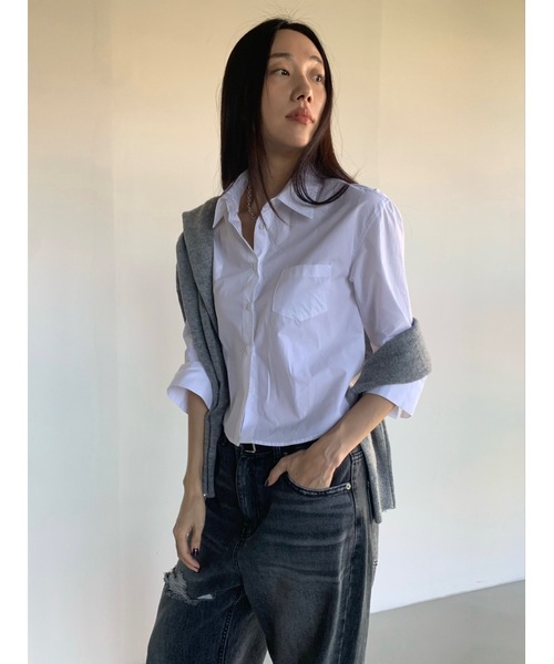 ラウンドヘムスリムシャツ（シャツ/ブラウス）｜Didot.showroom（ディドット ショールーム）