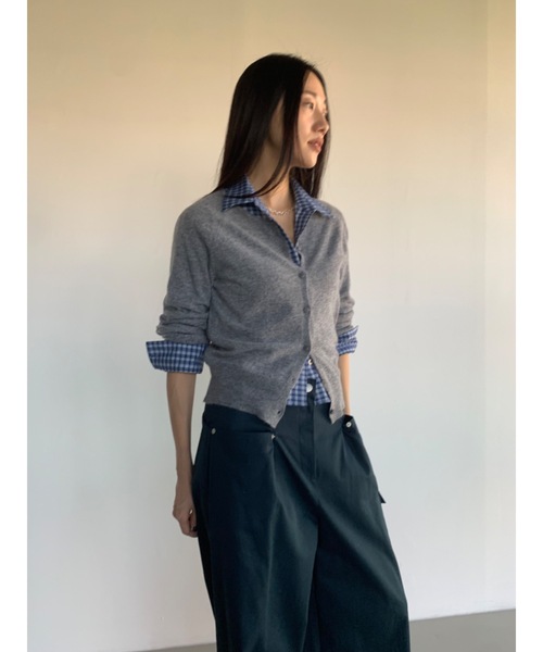 Didot.showroom(ディドット ショールーム)の「ラウンドヘムスリムシャツ(シャツ/ブラウス・レディース・ネイビー/ホワイト・FREE)」の11枚目の写真