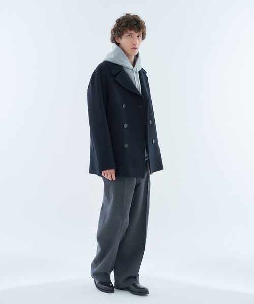 ESTNATION(エストネーション)の「ESTNATION / ブラッシュドダブルフェイスパーカー(パーカー・メンズ・イエロー/ネイビー/グレー・MEDIUM/LARGE)」の12枚目の写真