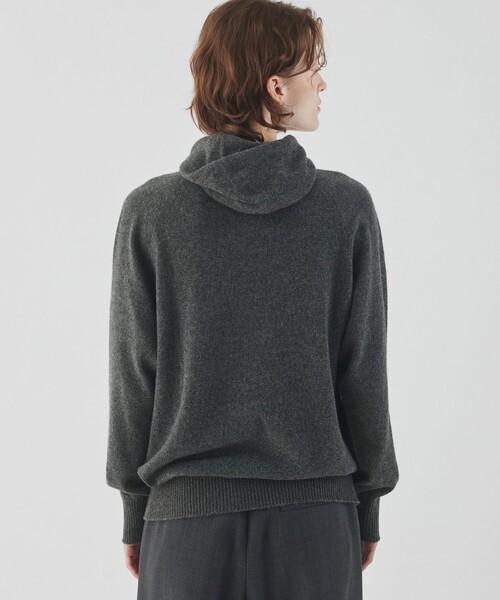 アメリカ購入 定価5万 カシミア100ふわふわパーカー ダークグレー カシミヤスウェット パーカー（パーカー）｜GALERIE VIE（ギャルリー