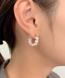 ミニパールフープピアス (両耳用)