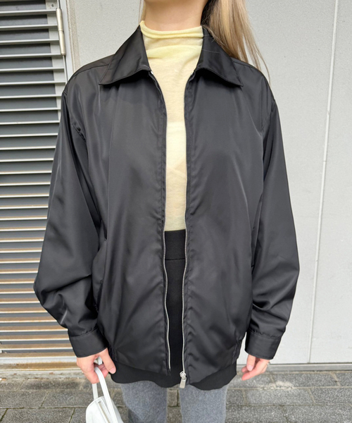 EDIT. FOR LULU(エディットフォールル)の「ナイロンツイル ステンカラーブルゾン(ブルゾン・レディース・ブラック・FREE)」の2枚目の写真