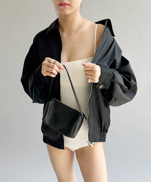 EDIT. FOR LULU(エディットフォールル)の「ナイロンツイル ステンカラーブルゾン(ブルゾン・レディース・ブラック・FREE)」の13枚目の写真