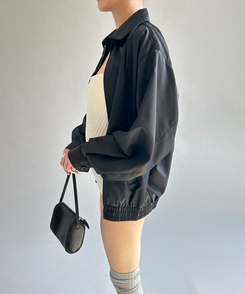 EDIT. FOR LULU(エディットフォールル)の「ナイロンツイル ステンカラーブルゾン(ブルゾン・レディース・ブラック・FREE)」の14枚目の写真