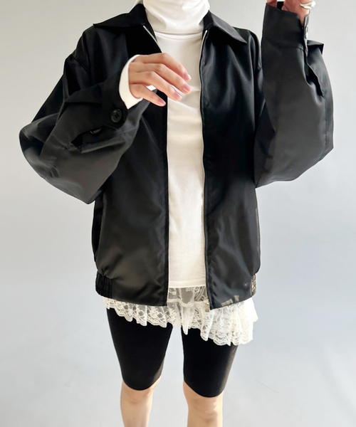 EDIT. FOR LULU(エディットフォールル)の「ナイロンツイル ステンカラーブルゾン(ブルゾン・レディース・ブラック・FREE)」の19枚目の写真