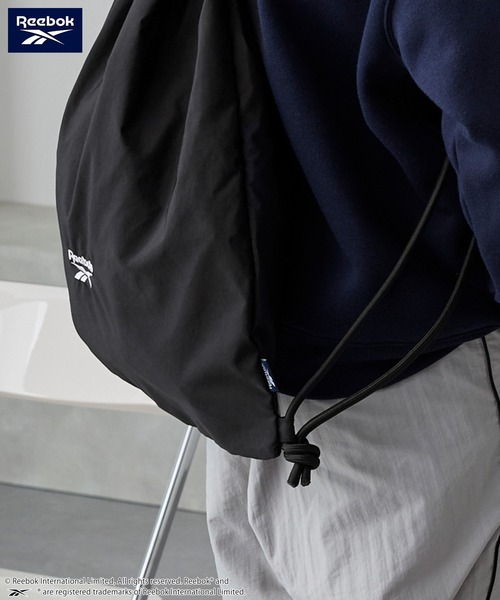 Reebok（リーボック）の「Reebok/リーボック 別注 ロゴ刺繍 ナイロンナップサック（バックパック/リュック・メンズ・ライトグレー/ブラック/ダークネイビー/オフホワイト・FREE）」の20枚目の写真