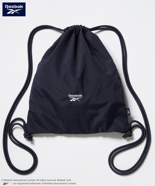 Reebok/リーボック 別注 ロゴ刺繍 ナイロンナップサック MONO-MART