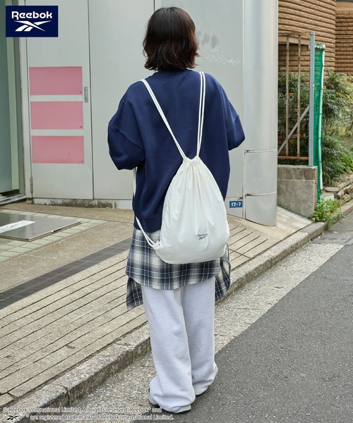 Reebok/リーボック 別注 ロゴ刺繍 ナイロンナップサック（バックパック