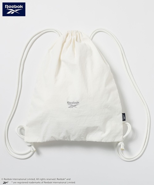 Reebok/リーボック 別注 ロゴ刺繍 ナイロンナップサック MONO-MART 