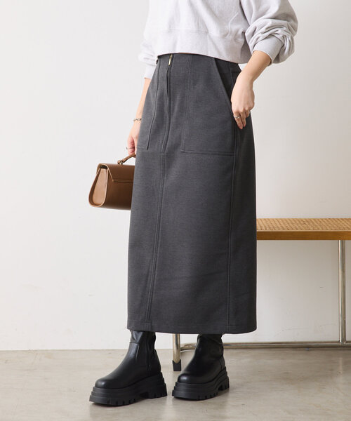 Jena espace merveilleux（ジェナ　エスパスメルヴェイユ）の「ミニ千鳥柄スカート（スカート・レディース・チャコールグレー/アイボリー・FREE）」の2枚目の写真