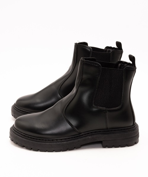 Clarks ブーツ ジッパー チャンキーソール サイドゴア ブラック チャンキーソール サイドゴアブーツ(ブーツ)|SVEC