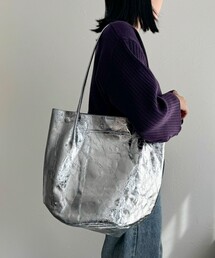 クラッシュメタルバケツトートバック