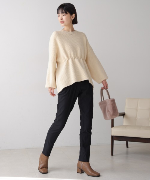 Bou Jeloud（ブージュルード）の「【36-42サイズ展開あり】裏起毛HAKIYASE（その他パンツ・レディース・カーキ/ブラック/インディゴブルー/オフホワイト・36/38/40/42）」の22枚目の写真