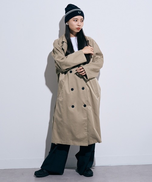 FRED PERRY(フレッドペリー)の「【FRED PERRY】TWIN TIPPED MERINO WOOL BEANIE フレッドペリー ティップライン ロゴ刺繍 ニットキャップ ビーニー C9150(ニットキャップ/ビーニー・レディース・ブラック/ネイビー/グレイッシュブルー・FREE)」の15枚目の写真