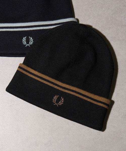 セール】【FRED PERRY】TWIN TIPPED MERINO WOOL BEANIE フレッド