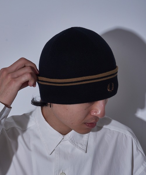 セール】【FRED PERRY】TWIN TIPPED MERINO WOOL BEANIE フレッド