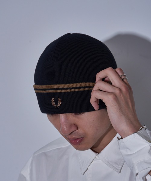 FRED PERRY】TWIN TIPPED MERINO WOOL BEANIE フレッドペリー ティップ