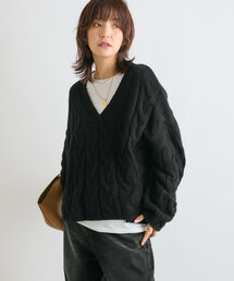 RIVE DROITE | 予約【インせずきまる】ケーブルVニット(ニット/セーター)