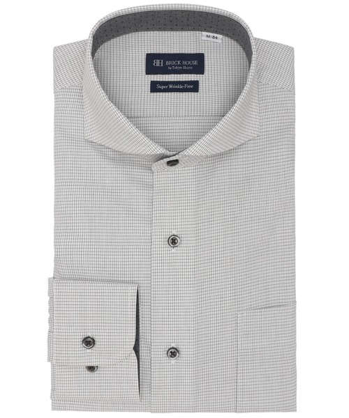 TOKYO SHIRTS(トウキョウシャツ)の超形態安定ノーアイロン ホリゾンタルワイド 長袖ビジネスワイシャツ(ビジネスシャツ)