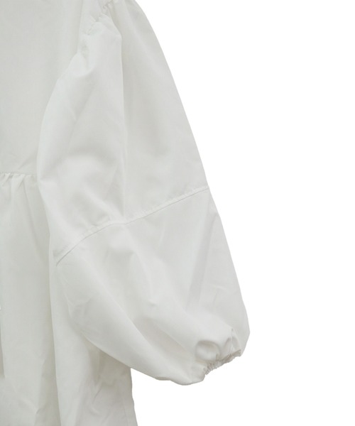ブラウス シャツ 「ZOZO限定」バルーンスリーブwブルジップペプラムシャツブルゾン／balloon sleeve w zip peplum shir ZOZO限定】バルーンスリーブwブルジップペプラムシャツブルゾン
