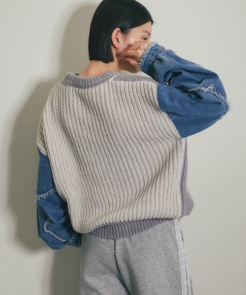 ( •̀ •́ゞ)専用ニット・セ一タ一S CeLess ニット セーター One-shoulder Shaggy Knit / ワンショルダー