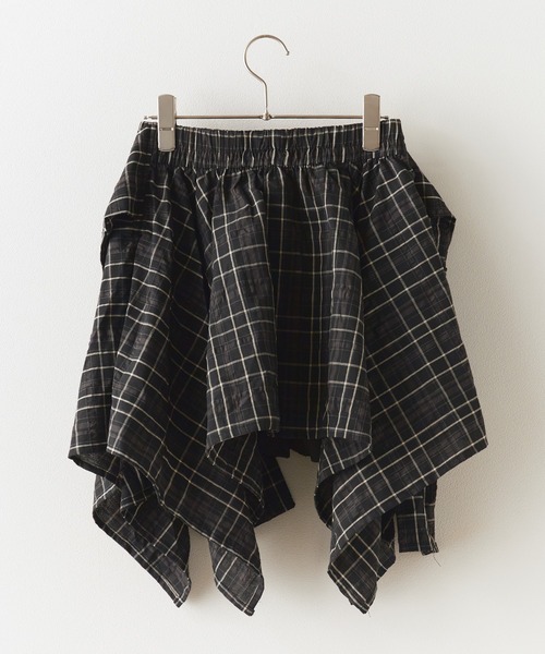 ROOPTOKYO（ループトウキョウ）の「ウエストデザインチェックスカート（スカート・レディース・ブラック・M）」の3枚目の写真