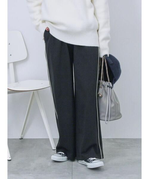 Samansa Mos2 blue（サマンサモスモスブルー）の「◎コードラインスウェットパンツ（その他パンツ・レディース・ブラック/チャコールグレー/トップグレー・F）」の2枚目の写真