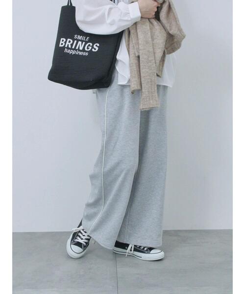 Samansa Mos2 blue（サマンサモスモスブルー）の「◎コードラインスウェットパンツ（その他パンツ・レディース・ブラック/チャコールグレー/トップグレー・F）」の4枚目の写真