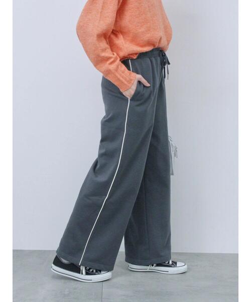 Samansa Mos2 blue（サマンサモスモスブルー）の「◎コードラインスウェットパンツ（その他パンツ・レディース・ブラック/チャコールグレー/トップグレー・F）」の6枚目の写真