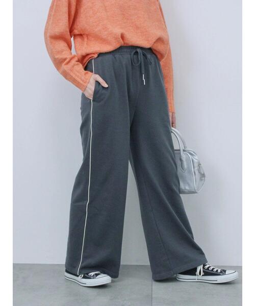 Samansa Mos2 blue（サマンサモスモスブルー）の「◎コードラインスウェットパンツ（その他パンツ・レディース・ブラック/チャコールグレー/トップグレー・F）」の7枚目の写真