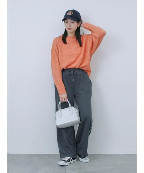 Samansa Mos2 blue（サマンサモスモスブルー）の「◎コードラインスウェットパンツ（その他パンツ・レディース・ブラック/チャコールグレー/トップグレー・F）」の8枚目の写真