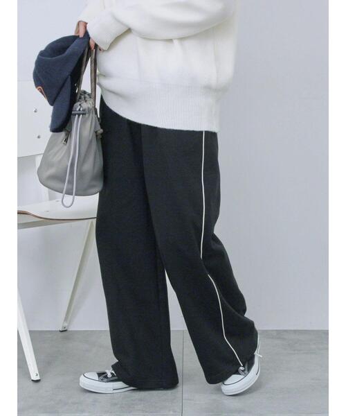 Samansa Mos2 blue（サマンサモスモスブルー）の「◎コードラインスウェットパンツ（その他パンツ・レディース・ブラック/チャコールグレー/トップグレー・F）」の12枚目の写真