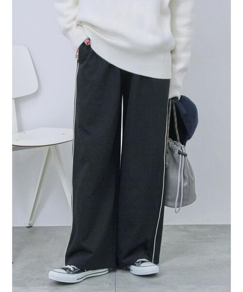 Samansa Mos2 blue（サマンサモスモスブルー）の「◎コードラインスウェットパンツ（その他パンツ・レディース・ブラック/チャコールグレー/トップグレー・F）」の13枚目の写真