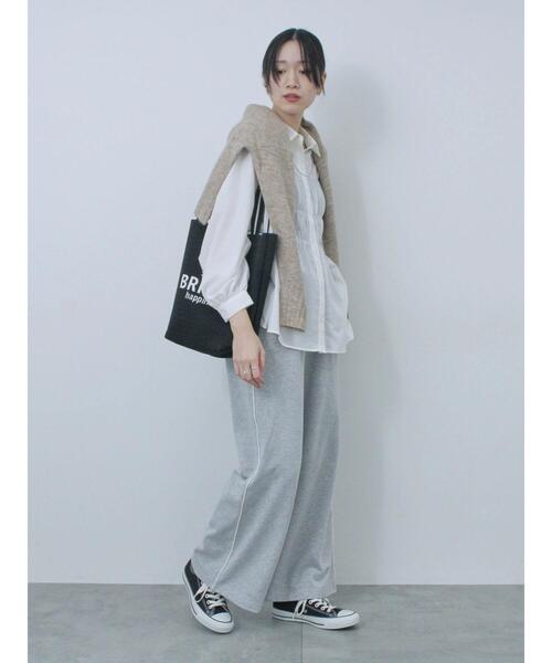 Samansa Mos2 blue（サマンサモスモスブルー）の「◎コードラインスウェットパンツ（その他パンツ・レディース・ブラック/チャコールグレー/トップグレー・F）」の21枚目の写真