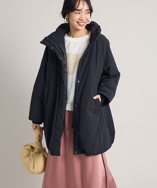 シームレス中綿ドロストコート