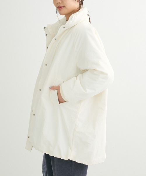 シームレス中綿ドロストコート