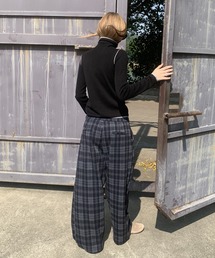 ワイドチェックパンツ LON24a139-ファッション通販サイト-chuclla,FANO