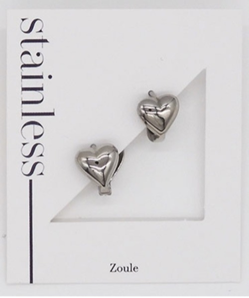 Zoule（ゾーラ）の「Zoule ゾーラ：ステンレスシリーズ　stainless P-48　ステンレス　ハート　ピアス（ピアス（両耳用）・レディース・シルバー/ゴールド・FREE）」の5枚目の写真
