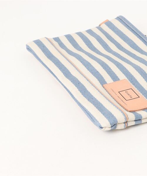 GUAPA(グアパ)の「【GUAPA】サコッシュ ショルダーバッグ クラッチバッグ ストライプ 2WAY(ショルダーバッグ・レディース・ネイビー/ベージュ/ブルー・FREE)」の5枚目の写真