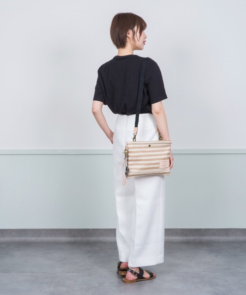 GUAPA(グアパ)の「【GUAPA】サコッシュ ショルダーバッグ クラッチバッグ ストライプ 2WAY(ショルダーバッグ・レディース・ネイビー/ベージュ/ブルー・FREE)」の22枚目の写真