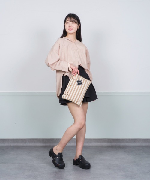 GUAPA(グアパ)の「【GUAPA】サコッシュ ショルダーバッグ クラッチバッグ ストライプ 2WAY(ショルダーバッグ・レディース・ネイビー/ベージュ/ブルー・FREE)」の21枚目の写真