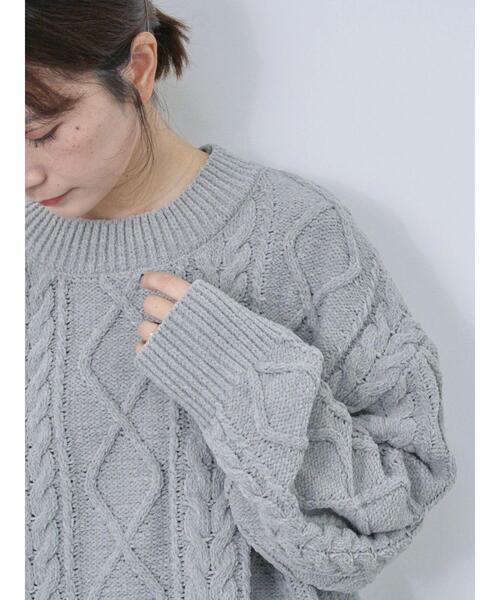 【帯電防止】マットモールニットプルオーバー（ニット/セーター）｜Samansa Mos2 blue（サマンサモスモスブルー） 5,121円