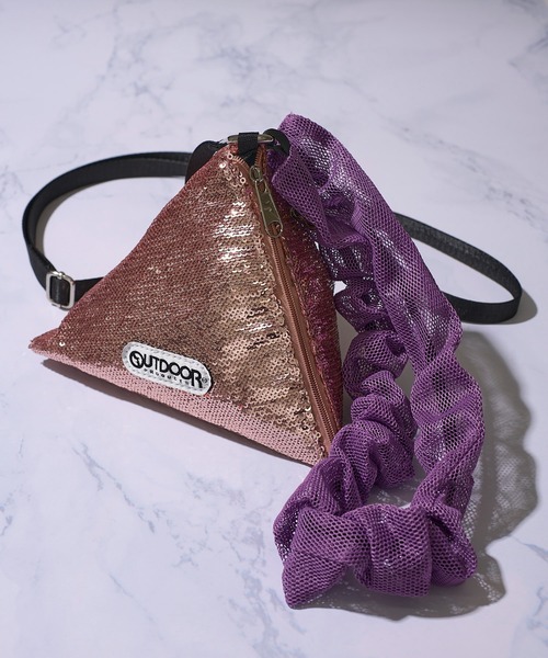 OUTDOOR PRODUCTS(アウトドアプロダクツ)の「【OUTDOOR PRODUCTS / アウトドアプロダクツ】スパンコール2WAYバック(ボディバッグ/ウエストポーチ・レディース・ゴールド/ピンク/シルバー・FREE)」の2枚目の写真