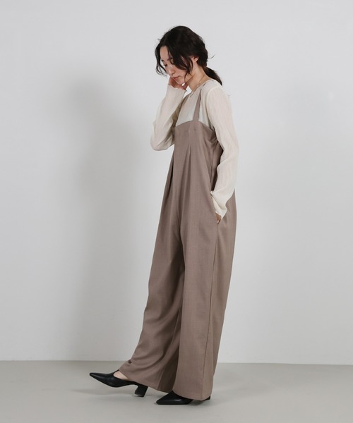 select MOCA Et(セレクトモカエト)の「【Et】No-Collar Jacket Overalls Set(サロペット/オーバーオール・レディース・ブラック/モカ・LARGE/MEDIUM)」の14枚目の写真