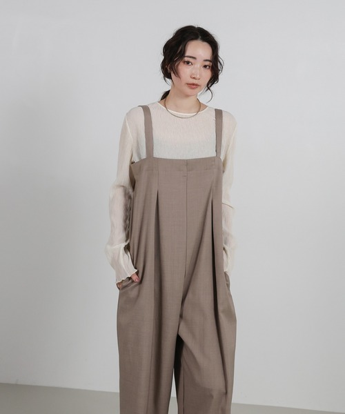 セール】【Et】No-Collar Jacket Overalls Set（サロペット