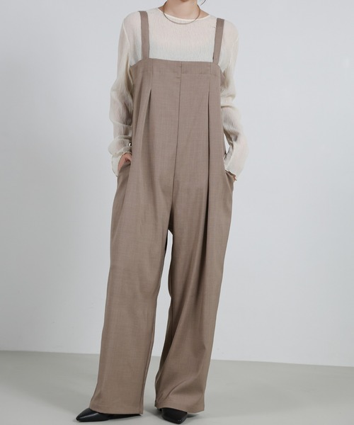 select MOCA Et(セレクトモカエト)の「【Et】No-Collar Jacket Overalls Set(サロペット/オーバーオール・レディース・ブラック/モカ・LARGE/MEDIUM)」の13枚目の写真